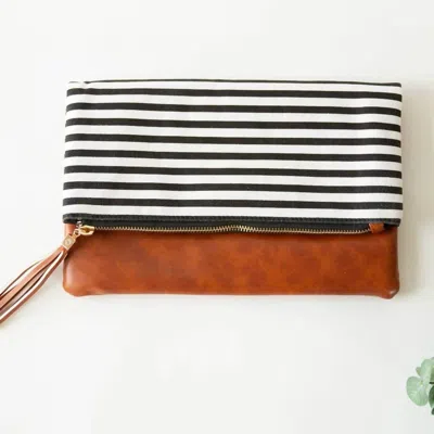 Funky Monkey Women's Foldover Clutch In Cognac In Green