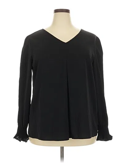 Pre-owned Funlingo Long Sleeve Blouse In Black