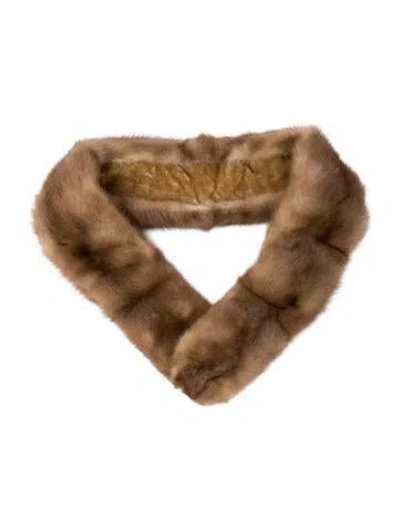 Pre-owned Fur Accessory In Brown