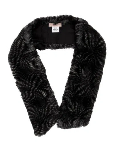 Pre-owned Fur Acrylic Shawl In Grey