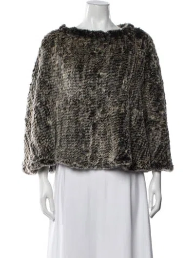 Pre-owned Fur Animal Print  Jacket In Multi