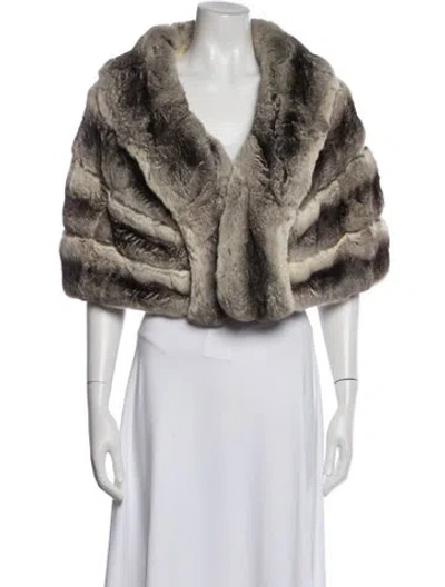 Pre-owned Fur Animal Print  Jacket In Neutral