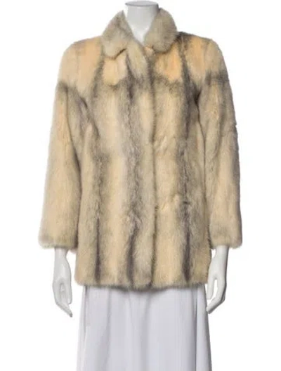 Pre-owned Fur Animal Print  Jacket In Neutrals