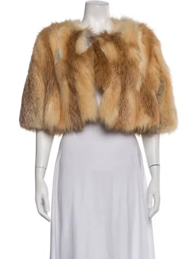 Pre-owned Fur Animal Print  Jacket In Neutrals