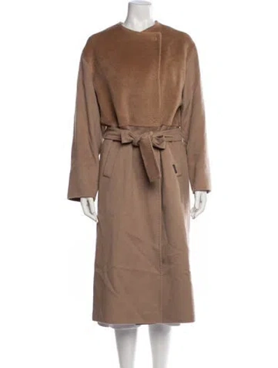 Pre-owned Fur Baby Alpaca  Coat In Brown