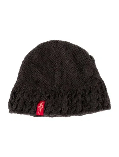 Pre-owned Fur Beanie Hat In Gray