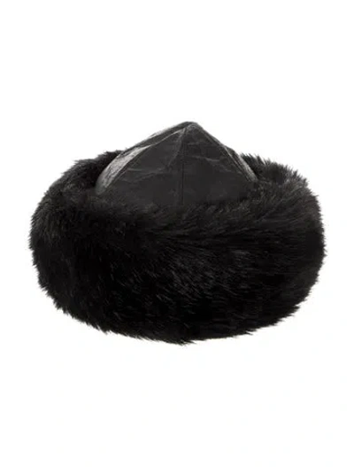 Pre-owned Fur Beaver  Hat In Black