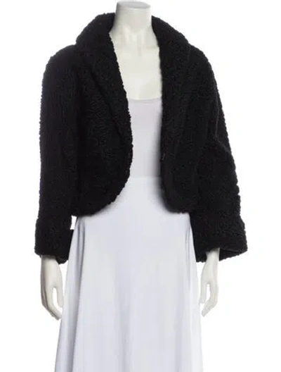 Pre-owned Fur Bolero In Black