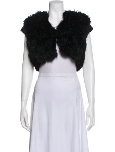 Pre-owned Fur Bolero In Black