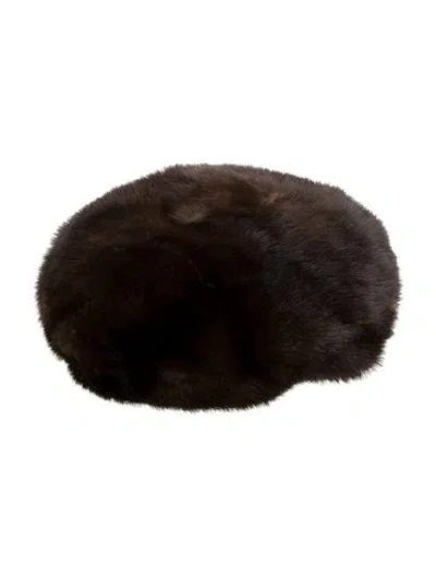 Pre-owned Fur Brown  Hat