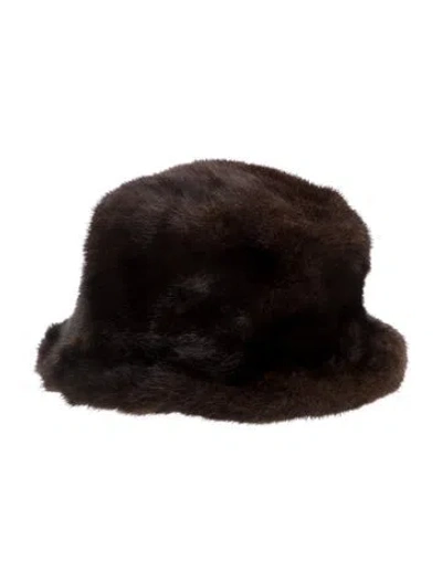 Pre-owned Fur Brown  Hat