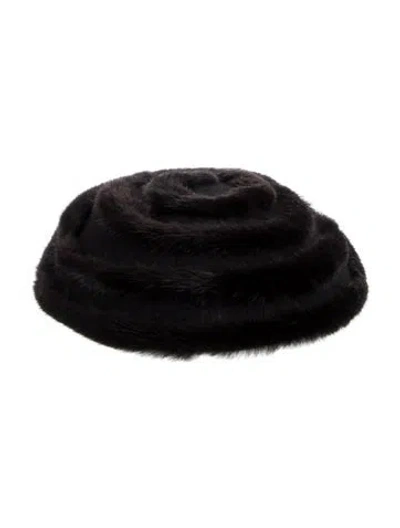Pre-owned Fur Bucket Hat In Black