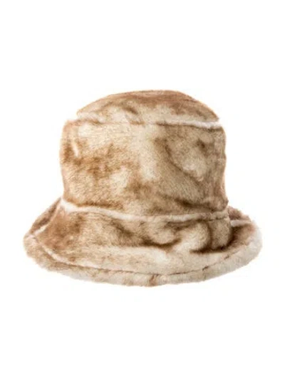 Pre-owned Fur Bucket Hat In Neutral