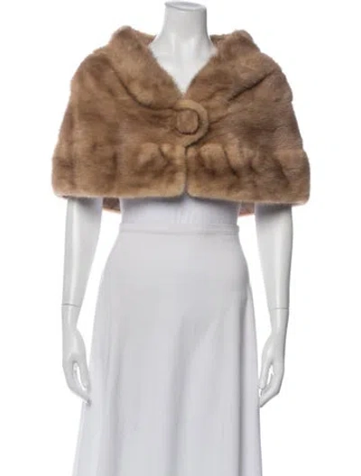 Pre-owned Fur Cape Mink  Jacket In Purple