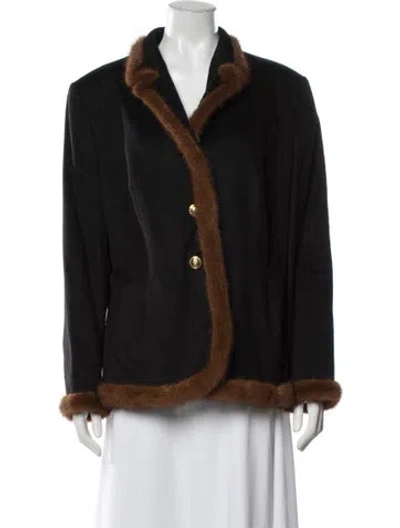 Pre-owned Fur Cashmere  Jacket In Black