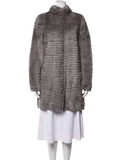 Pre-owned Fur Cashmere  Jacket In Grey