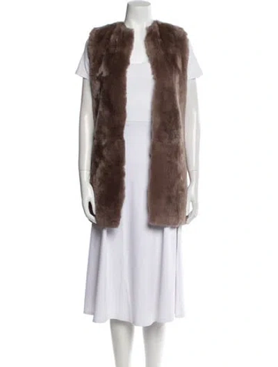 Pre-owned Fur Cashmere Vest In Brown