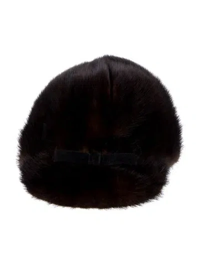 Pre-owned Fur Casual Hat In Brown