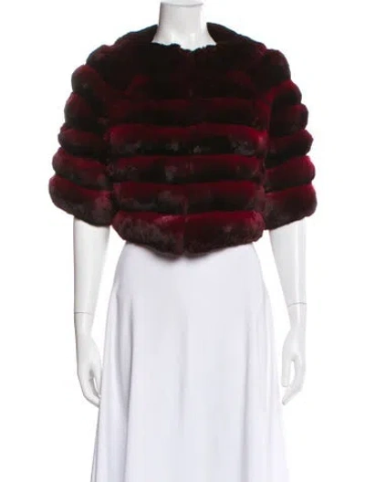 Pre-owned Fur Chinchilla Printed  Jacket In Multi