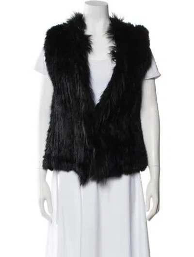 Pre-owned Fur Coat In Black