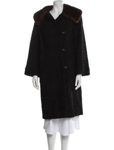 Pre-owned Fur Coat In Black