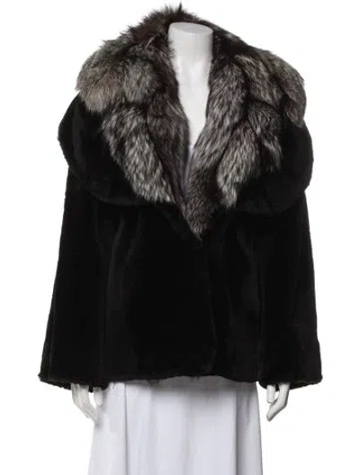 Pre-owned Fur Coat In Black
