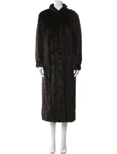 Pre-owned Fur Coat In Black