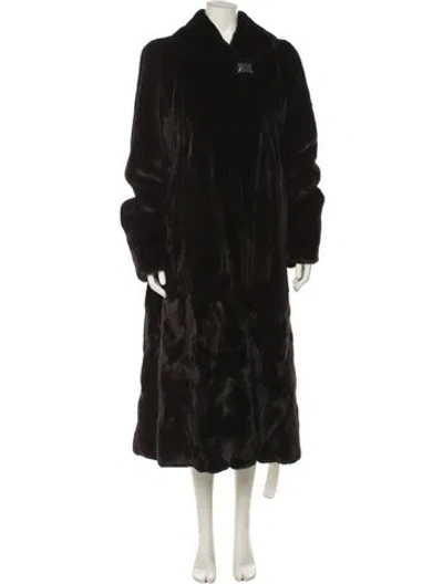 Pre-owned Fur Coat In Black