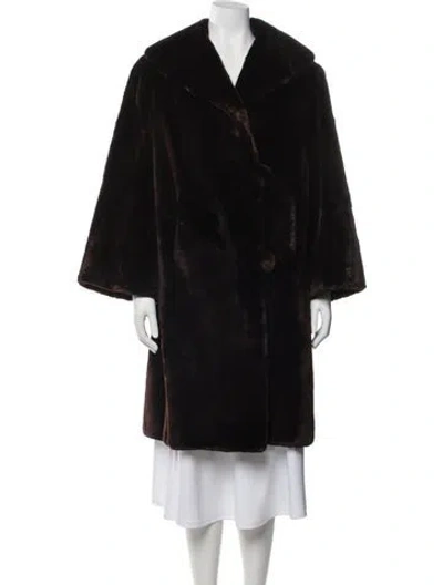 Pre-owned Fur Coat In Black