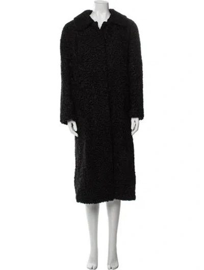 Pre-owned Fur Coat In Black