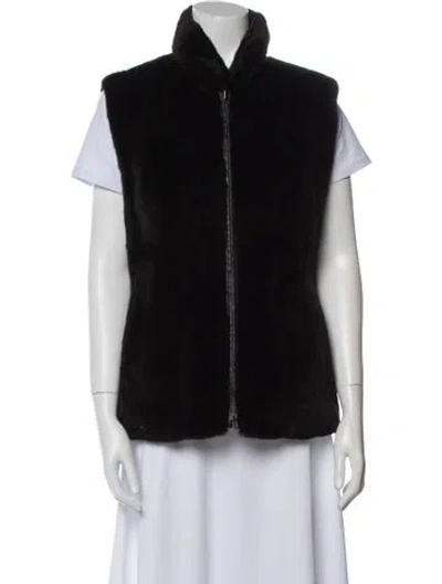 Pre-owned Fur Coat In Black