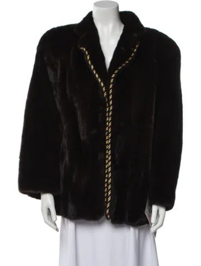 Pre-owned Fur Coat In Black