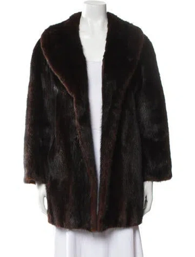 Pre-owned Fur Coat In Black