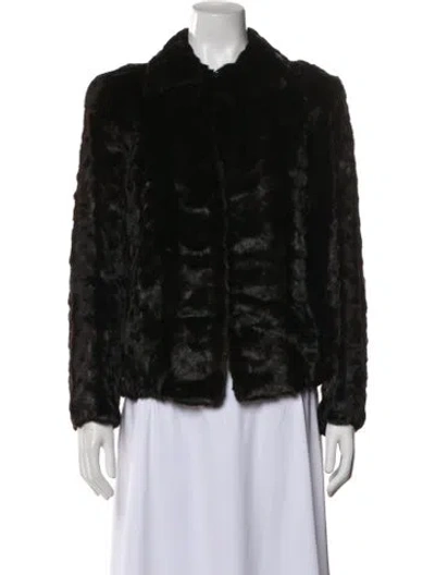 Pre-owned Fur Coat In Black