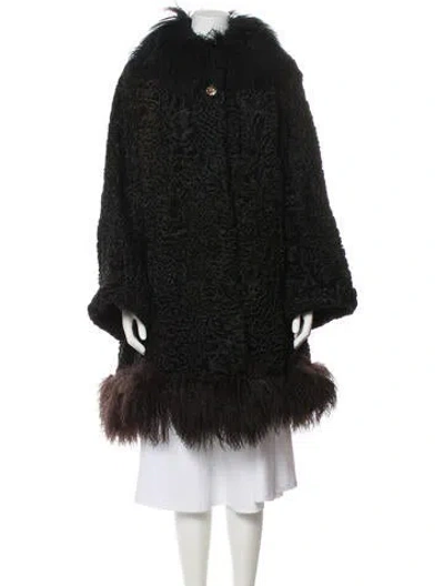 Pre-owned Fur Coat In Black