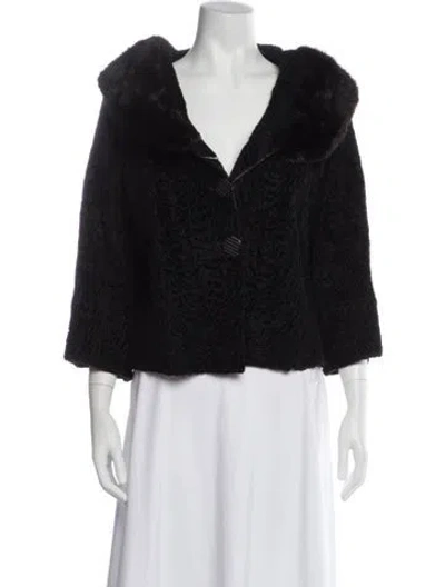 Pre-owned Fur Coat In Black