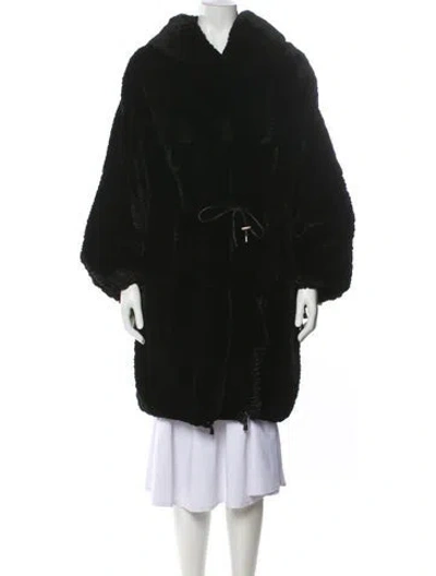 Pre-owned Fur Coat In Black