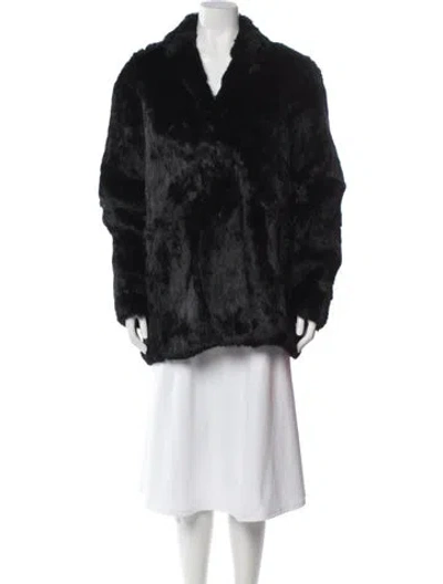 Pre-owned Fur Coat In Black