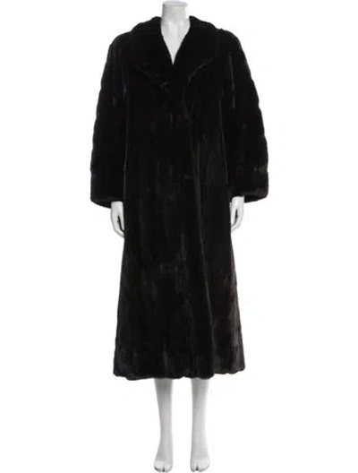 Pre-owned Fur Coat In Black