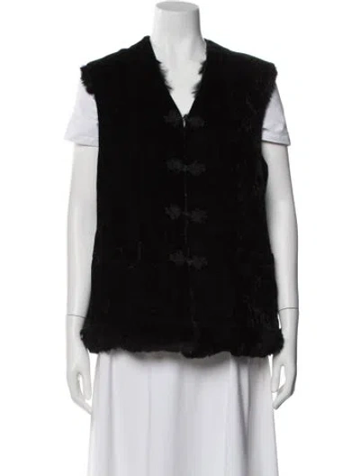Pre-owned Fur Coat In Black