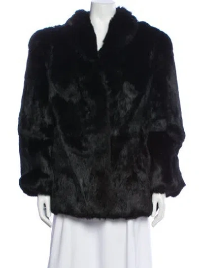 Pre-owned Fur Coat In Black