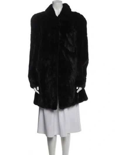 Pre-owned Fur Coat In Black
