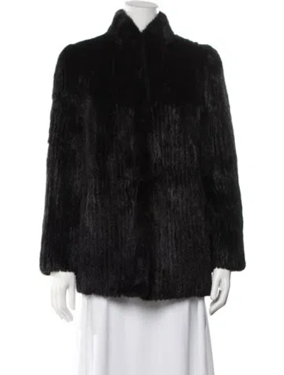 Pre-owned Fur Coat In Black