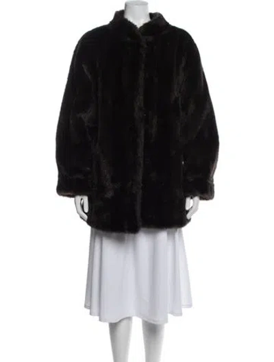 Pre-owned Fur Coat In Black