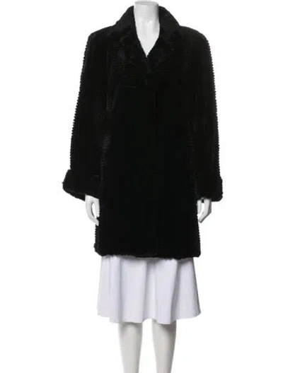 Pre-owned Fur Coat In Black
