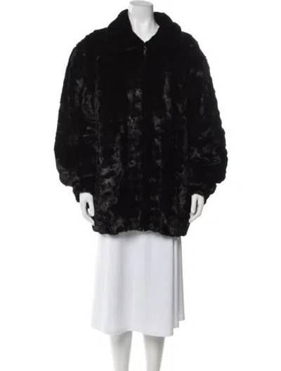 Pre-owned Fur Coat In Black