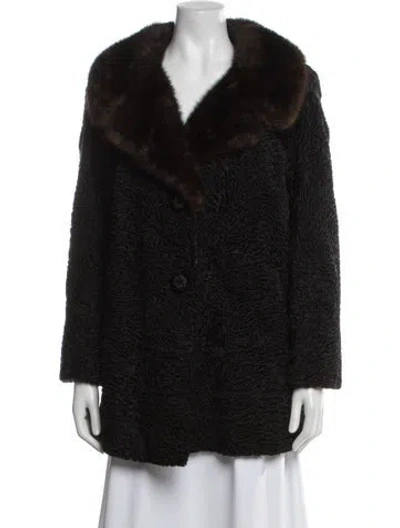 Pre-owned Fur Coat In Black