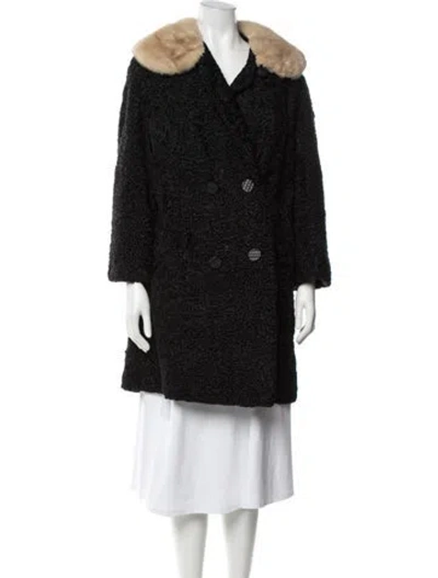 Pre-owned Fur Coat In Black