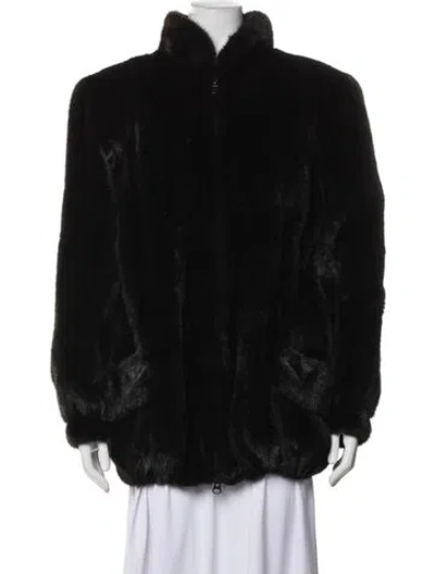 Pre-owned Fur Coat In Black