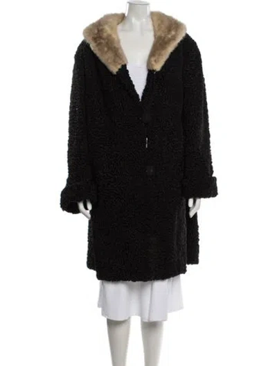 Pre-owned Fur Coat In Black